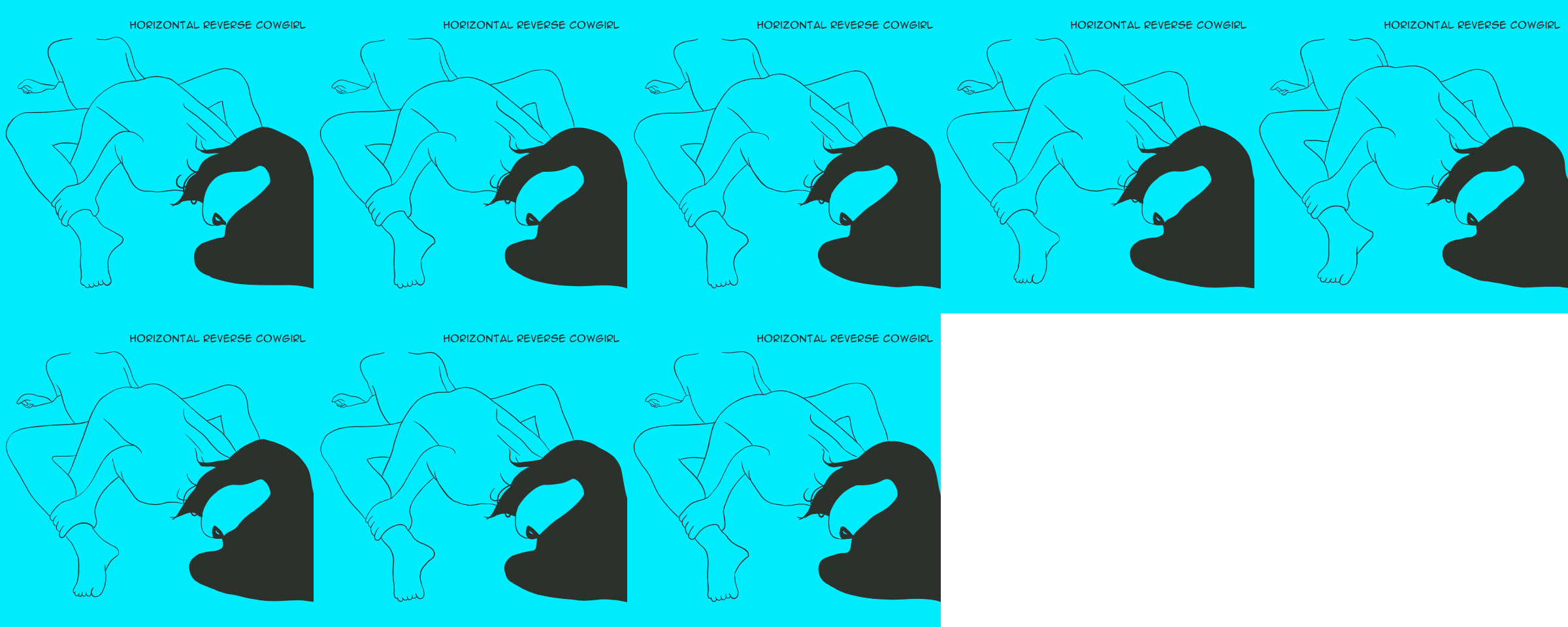Illustration for Horizontal Reverse Cowgirl